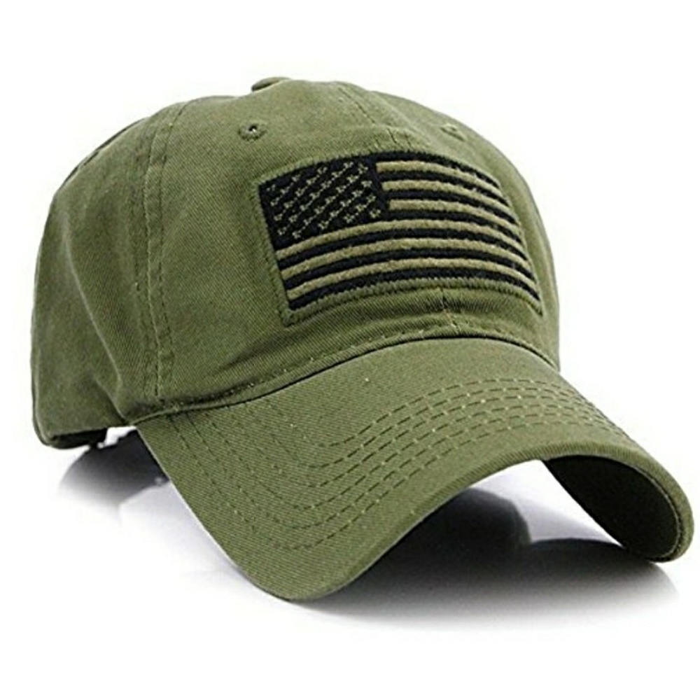 Cotton American Flag Patch Cap NWT